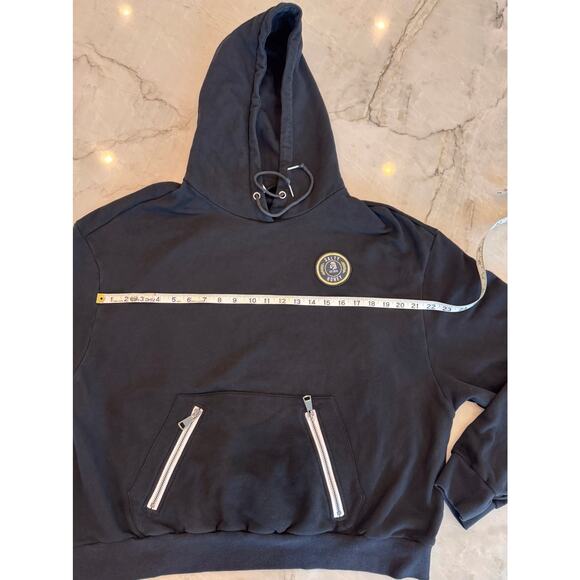 Salty Honey Cozy Black Pullover Streetwear Hoodie with Embroidered Patch Size XL - Picture 5 of 6